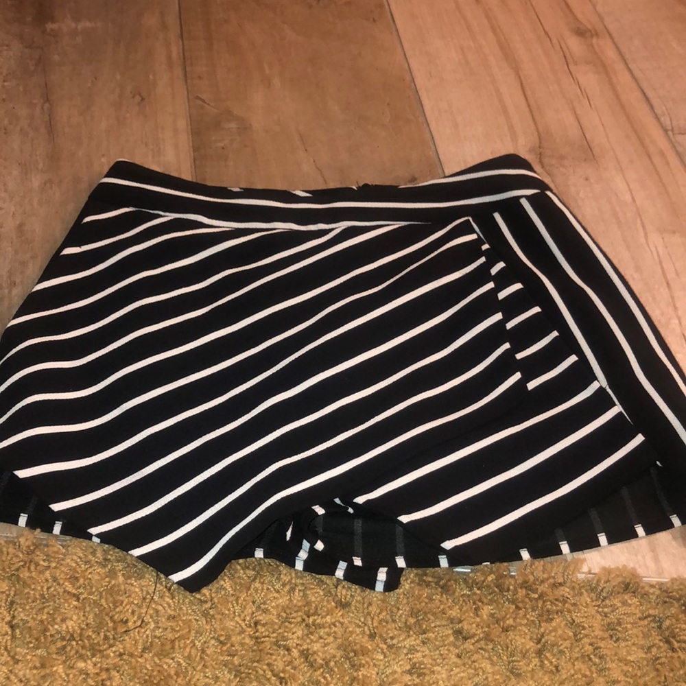 Black and white shorts
